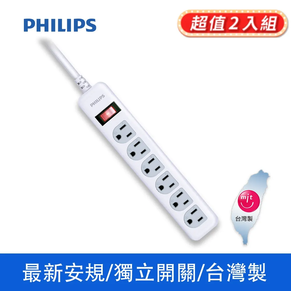 (2入)PHILIPS飛利浦 2切2座壁插 CHP3020W/96-2 歷史價格詳細信息