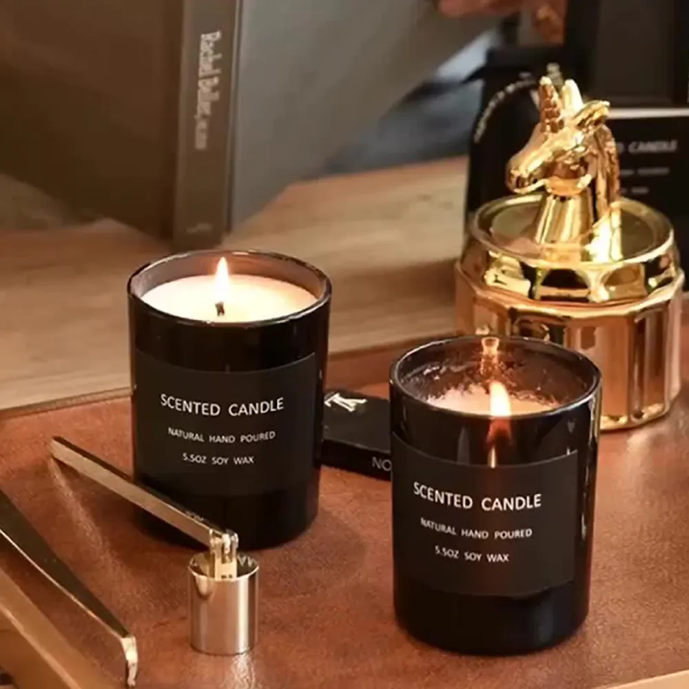 經典黑玻璃杯室內香氛大豆蠟燭 5.5oz Mens Wear 歷史價格詳細信息