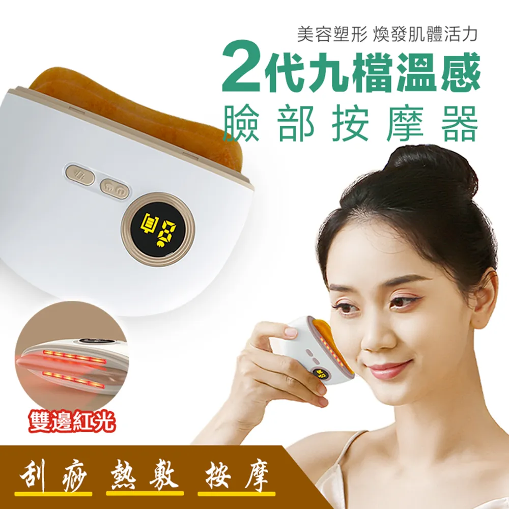 【DaoDi】砭石溫感按摩儀2入組-9段電動臉部按摩器(調溫震動刮痧按摩 刮痧板 溫感砭石 經絡按摩儀) 歷史價格詳細信息