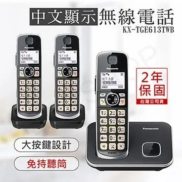 【國際牌PANASONIC】大按鍵大螢幕無線電話 KX-TGE110TWB 歷史價格詳細信息