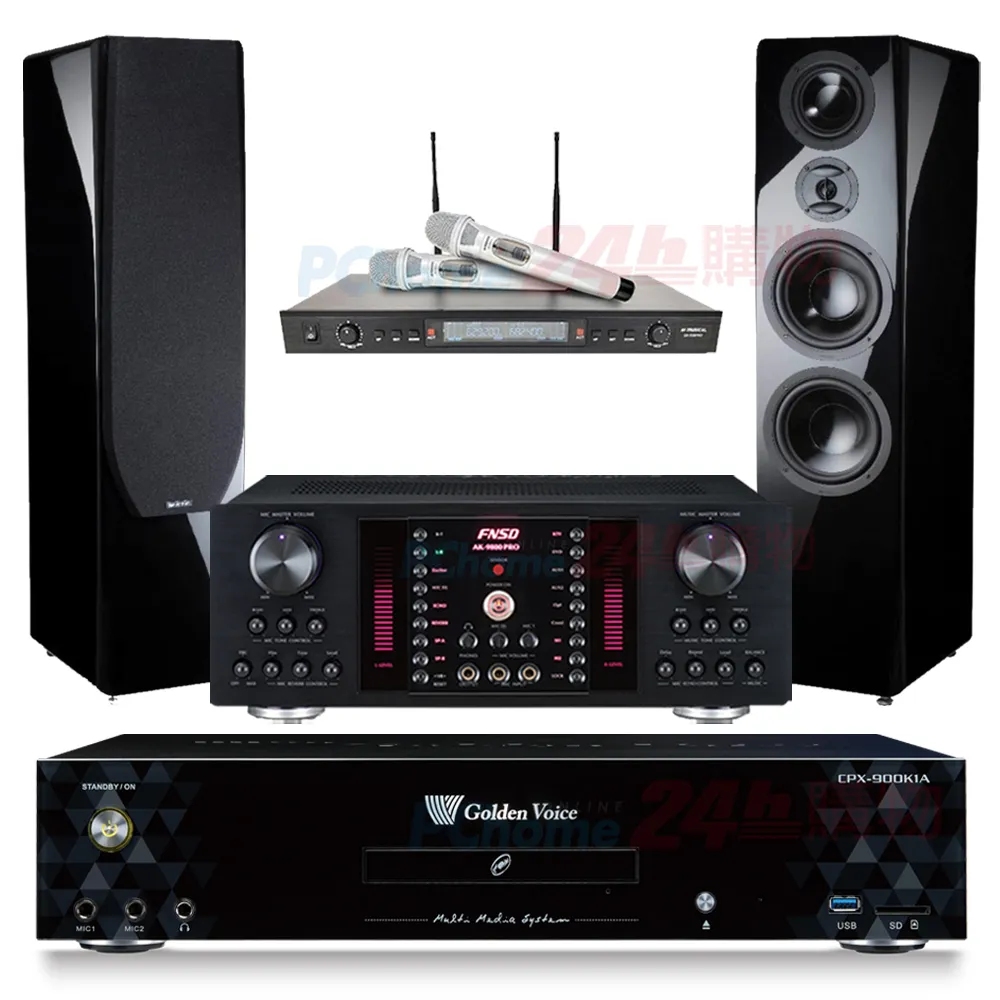 金嗓 CPX-900 K1A伴唱機 4TB+AK-9800PRO擴大機+SR-928PRO無線麥克風+Elac Debut 2.0 DF62喇叭 歷史價格詳細信息