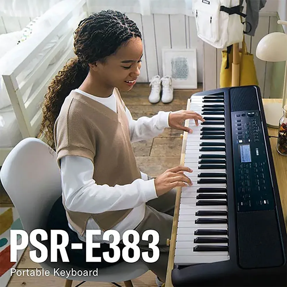 YAMAHA PSR-E383 61鍵 電子琴 黑色款 歷史價格詳細信息