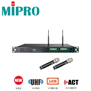 【MIPRO】ACT-323 雙頻UHF無線麥克風組(手持/領夾/頭戴多型式可選擇 台灣第一名牌 買再贈超值好禮) 歷史價格詳細信息
