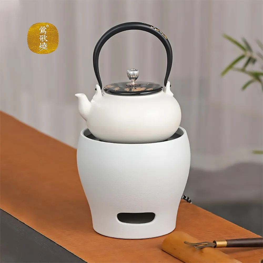 鶯歌燒 電陶爐 天目釉金松 黑地銀松 粉彩淺藍梅竹先春 藍地雪櫻 歷史價格詳細信息