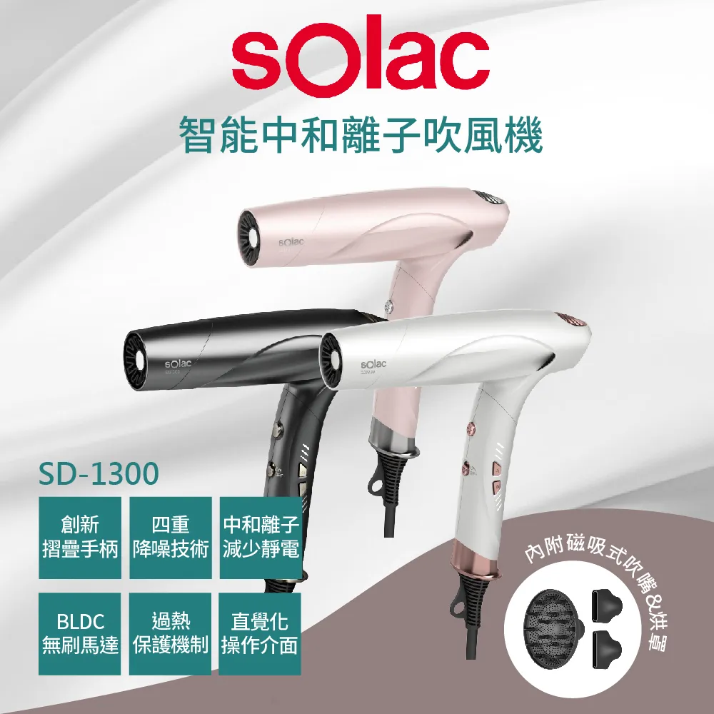 SOLAC Solac SD-1300 智能中和離子摺疊式吹風機  l 贈SENTECO系列水壺 歷史價格詳細信息