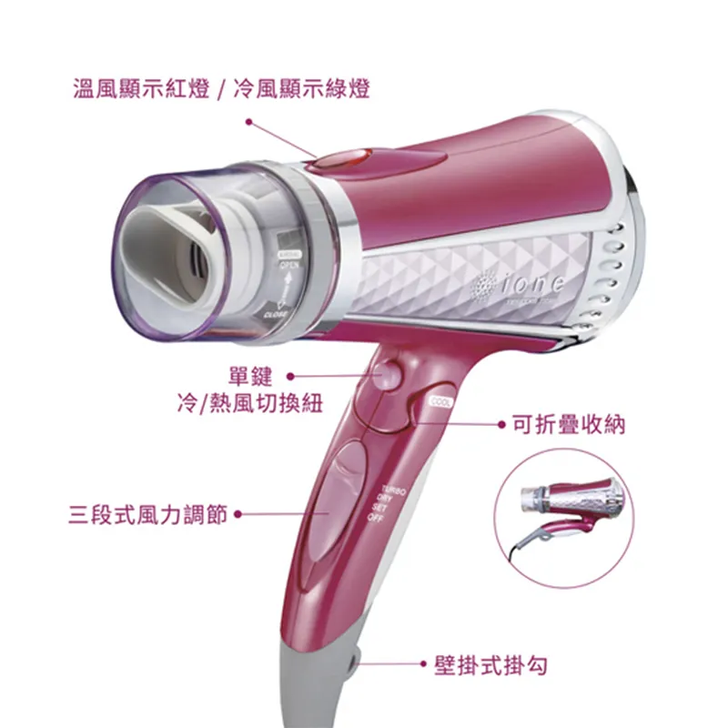 【TESCOM】 TID960TW 大風量負離子吹風機 速乾 保濕 修護 折疊式 9種吹風模式 1400W 粉色 歷史價格詳細信息