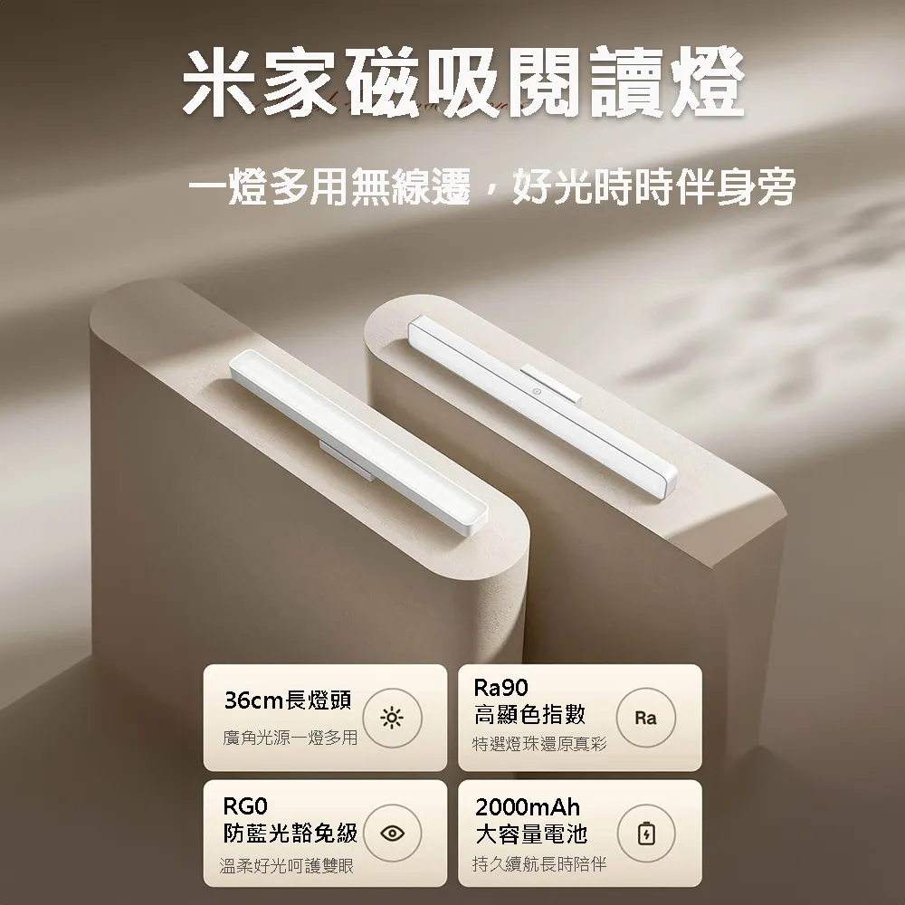 米家磁吸閱讀燈 LED燈 照明燈 磁吸燈條 夜燈 桌燈 工作燈 檯燈 觸控燈 壁掛燈 磁吸燈 化妝燈 歷史價格詳細信息