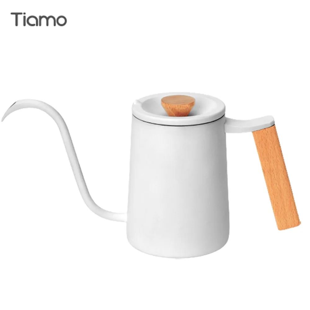 Tiamo 木質把手不鏽鋼細口壺600ml(HA1651) 歷史價格詳細信息