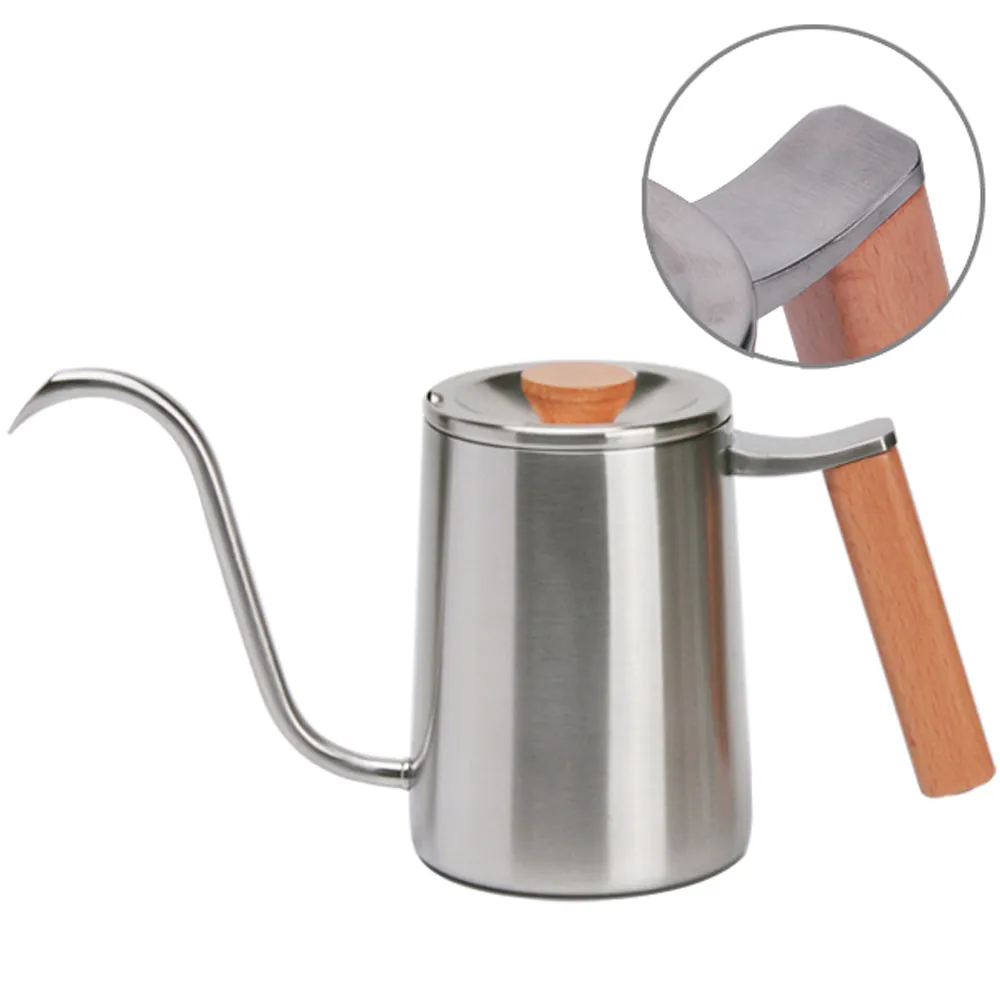 Tiamo 木質把手不鏽鋼細口壺600ml(HA1651) 歷史價格詳細信息