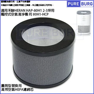 適用 HERAN禾聯 HAP-80H1 HAP-80H3 可替換 80H-HCP HEPA+活性碳二合一濾網 歷史價格詳細信息