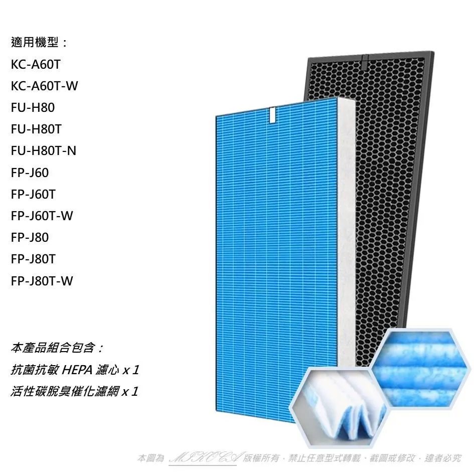 【米歐 】抗敏 適用 SHARP 夏普 KC-JD50T D E F G 40 50 HEPA 濾網 歷史價格詳細信息