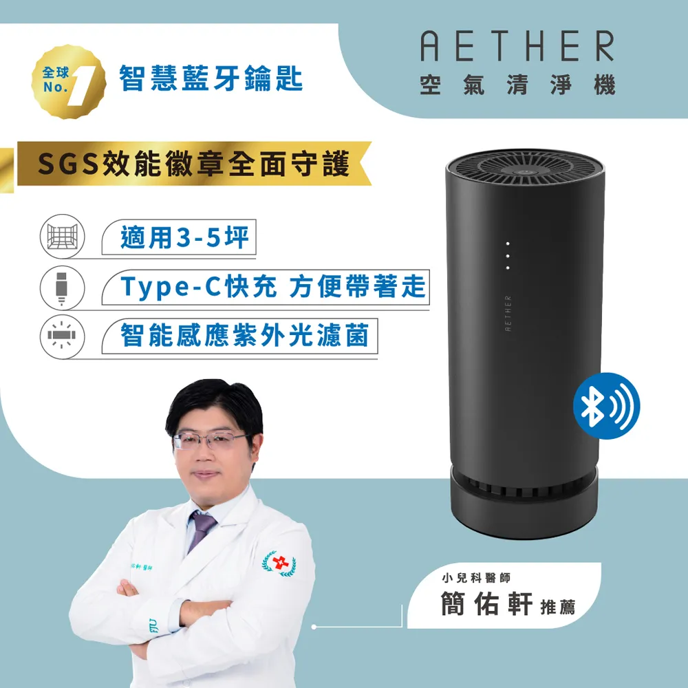 【AETHER】STM-1 攜帶型空氣清淨機｜消光黑 歷史價格詳細信息