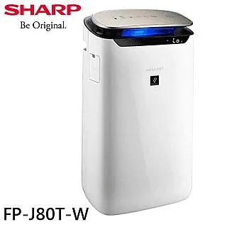 SHARP 夏普 自動除菌離子PM2.5濾除空氣清淨機(搭配蜂巢狀活性炭脫臭濾網.集塵HEPA濾網) FP-J80T-W - 歷史價格詳細信息