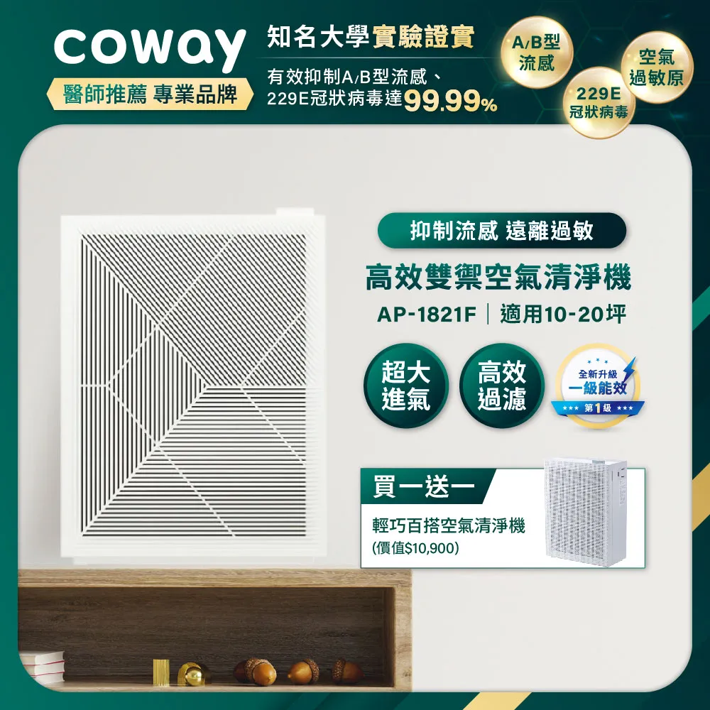 Coway 高效雙禦空氣清淨機 AP-1821F 價格比較,價格查詢,歷史價格詳細信息