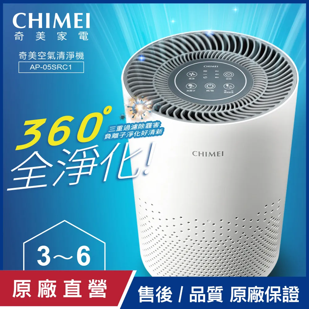 CHIMEI 奇美 3-6坪 360度全淨化智能空氣清淨機 AP-04SRGA 歷史價格詳細信息