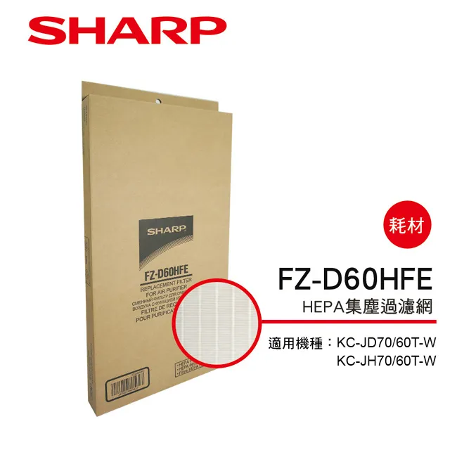 【SHARP 夏普】KC-JD70/60T 專用蜂巢狀活性碳濾網 FZ-D60DFE 歷史價格詳細信息