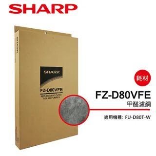【SHARP 夏普】甲醛濾網 FZ-D80VFE(適用FU-D80T-W/FU-JS80T-W) 歷史價格詳細信息