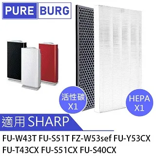 【SHARP 夏普】FU-W43T 專用活性碳+HEPA濾網 FZ-W53SEF 歷史價格詳細信息