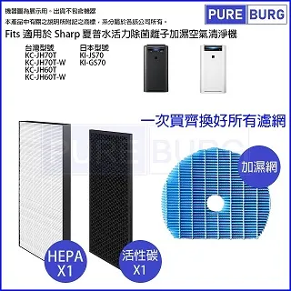 適用SHARP夏普KC-JD60T JD70T D70 E70 G70 F70 空氣清淨機 副廠濾網組 歷史價格詳細信息