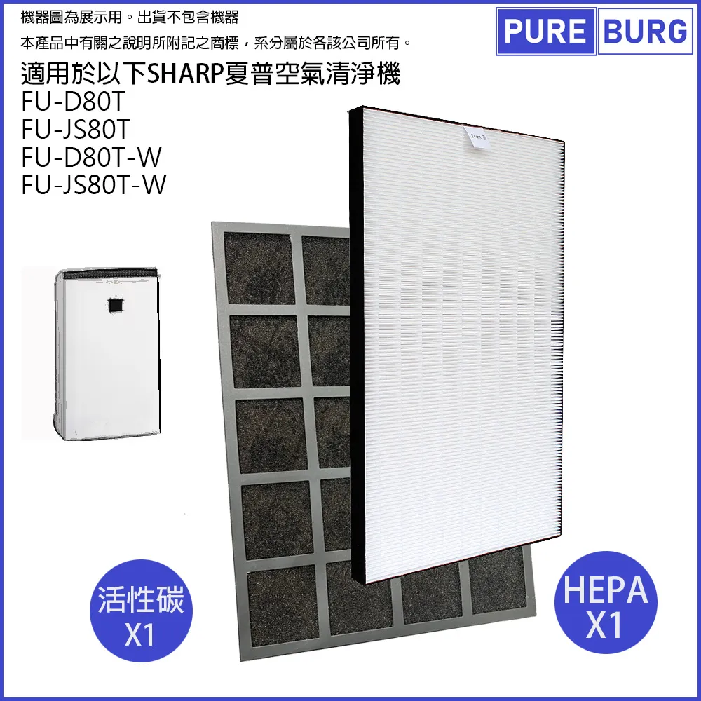 適用SHARP：FU-D80T-W 超值三片組【一次換到好】長效可水洗  超淨化空氣清淨機濾網 歷史價格詳細信息