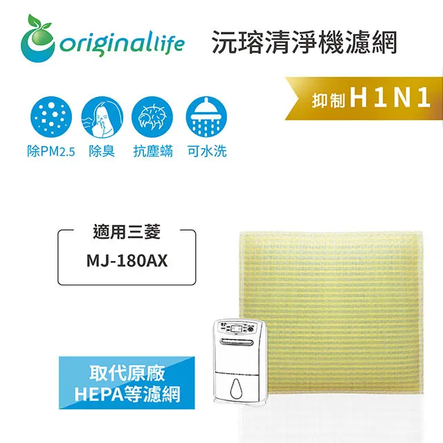 適用三菱：MJ-180LX-W【Original Life】長效可水洗 空氣除溼機濾網 歷史價格詳細信息