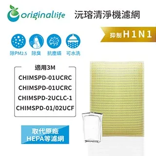 適用3M：CHIMSPD-01UCRC / 01UCRC等【OriginalLife】長效可水洗 空氣清淨機濾網【一次換到好】 歷史價格詳細信息