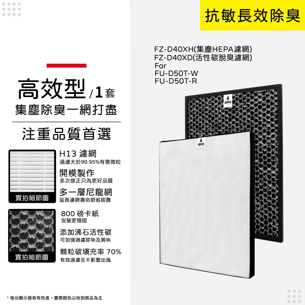 【Sharp空氣清淨機】FU-D50T濾網 FU-D50T-W FU-D50T-R FZ-D40XH 夏普通用｜吉吉購物 歷史價格詳細信息