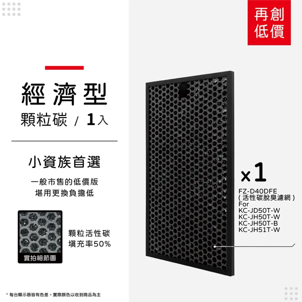 適用：SHARP：KC-JD50T-W (取代活性碳&HEPA) 2入組 一次換到好【Original Life 沅瑢】 歷史價格詳細信息