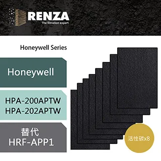 Renza濾網 適用Honeywell HPA-200APTW 替代HRF-APP1 黑色活性碳濾芯 8片裝 歷史價格詳細信息