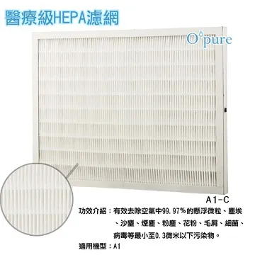 Opure 臻淨 A1空氣清淨機第三層蜂巢式活性碳顆粒+沸石顆粒濾網  A1-D 歷史價格詳細信息