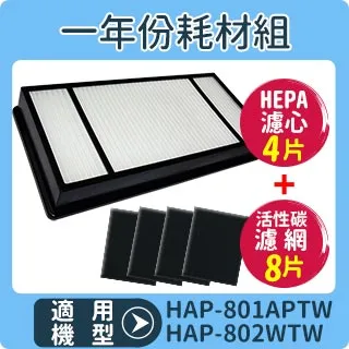 Honeywell HAP-801APTW【一年份】原廠濾網組#內含HRF-HX2-AP*2 + HRF-E2-AP*4 歷史價格詳細信息