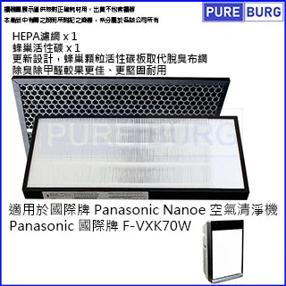 【適用PANASONIC國際牌】HEPA濾網+活性碳濾心F-PXM35W PXF35W VXF35W 歷史價格詳細信息