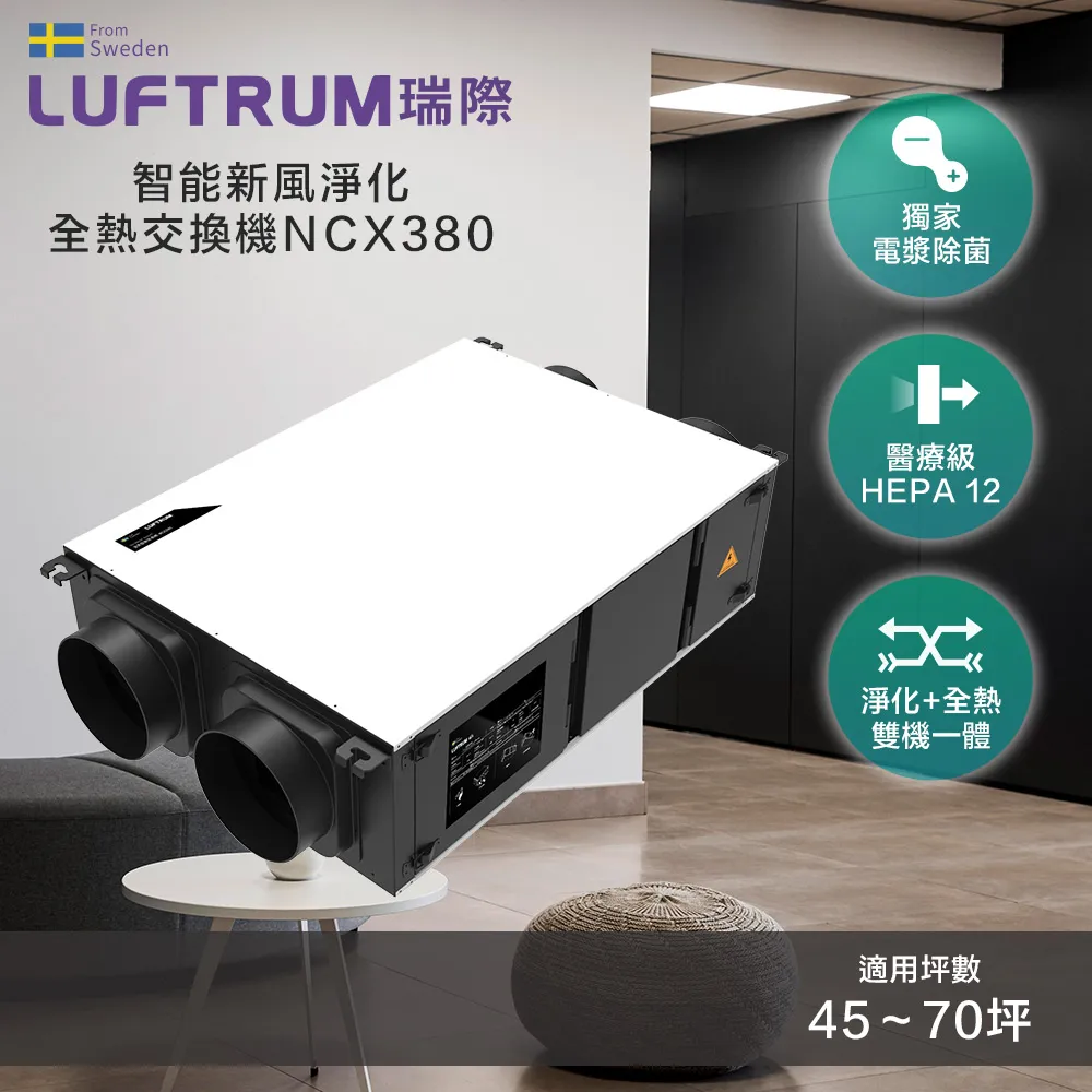 LUFTRUM瑞際 智能新風淨化全熱交換機 防疫 除菌 除甲醛 PM2.5 空氣凈化器 歷史價格詳細信息