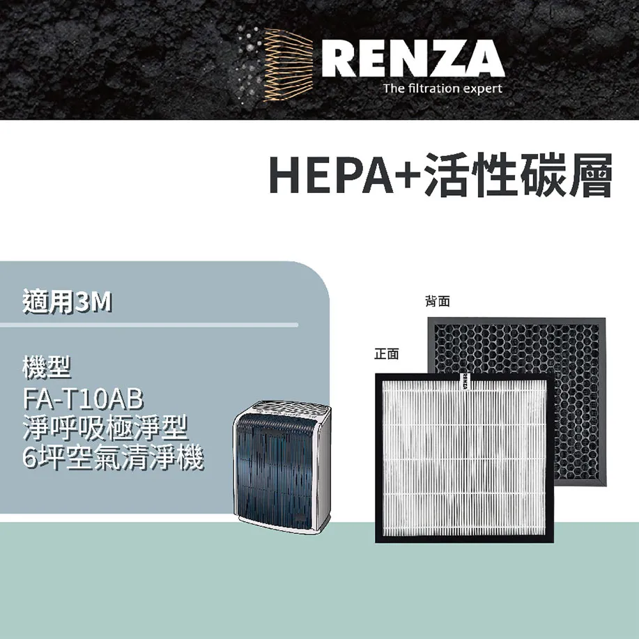 RENZA 適用3M AC501H 高效HEPA+顆粒活性碳濾網 替換 AC501H 濾網組 歷史價格詳細信息