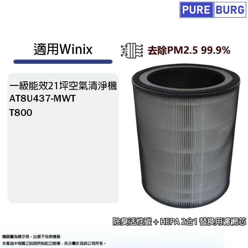 適用Winix Master 360度大坪數空氣清淨機 濾網芯組合2片HEPA + 活性碳 Filter GM-現貨 歷史價格詳細信息
