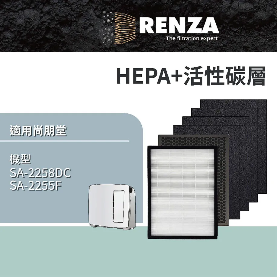 RENZA濾網 適用 尚朋堂 SA-2203CH2 可替代SA-T550 H360 H362 HEPA+活性碳濾網組 歷史價格詳細信息