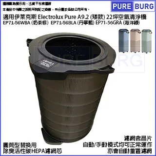 矮款適用Electrolux伊萊克斯Pure A9 A9.2空氣清淨機EP71-56WBA/56BLA/56GRA濾網 歷史價格詳細信息