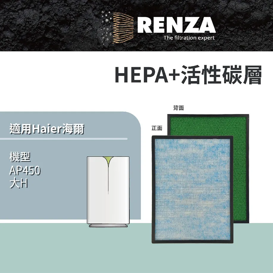 RENZA 適用Haier海爾 小H AP225 AP225A 5-13坪 空氣清淨機 濾心 濾網 歷史價格詳細信息