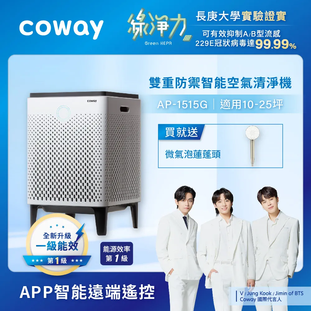 【Coway】雙重防禦智能空氣清淨機 AP-1515G(原廠認證福利品) 歷史價格詳細信息