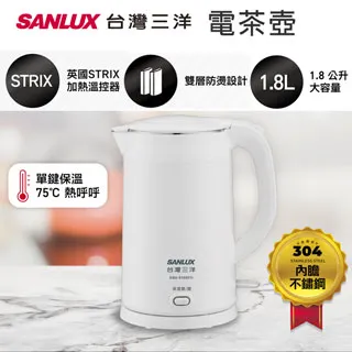 【SANLUX 台灣三洋】DSU-S1803T(1.8升雙層防燙電茶壺) 歷史價格詳細信息