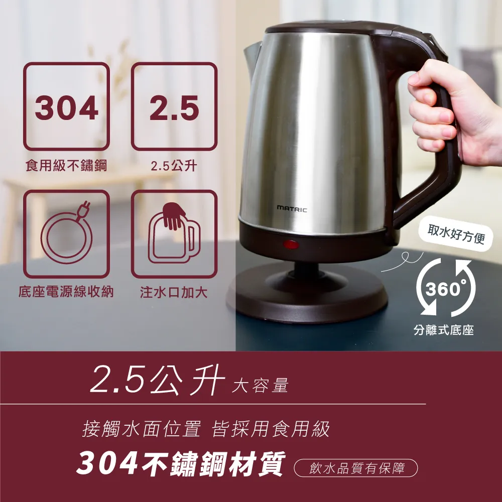 【MATRIC 松木】2.7L大容量雙層不鏽鋼防燙快煮壺MG-KT2702(1200W大功率) 歷史價格詳細信息