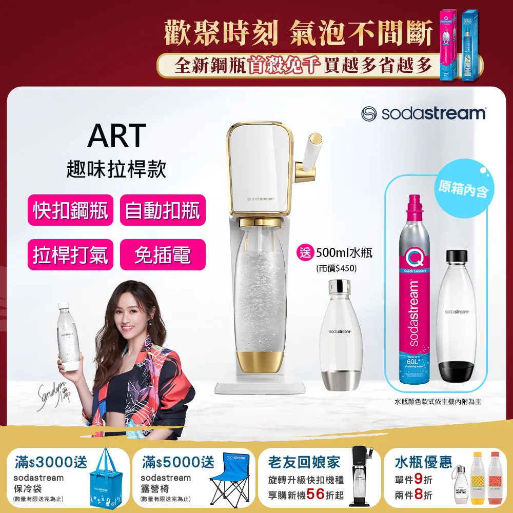 Sodastream ART自動扣瓶氣泡水機(白金) 價格比較,價格查詢,歷史價格詳細信息