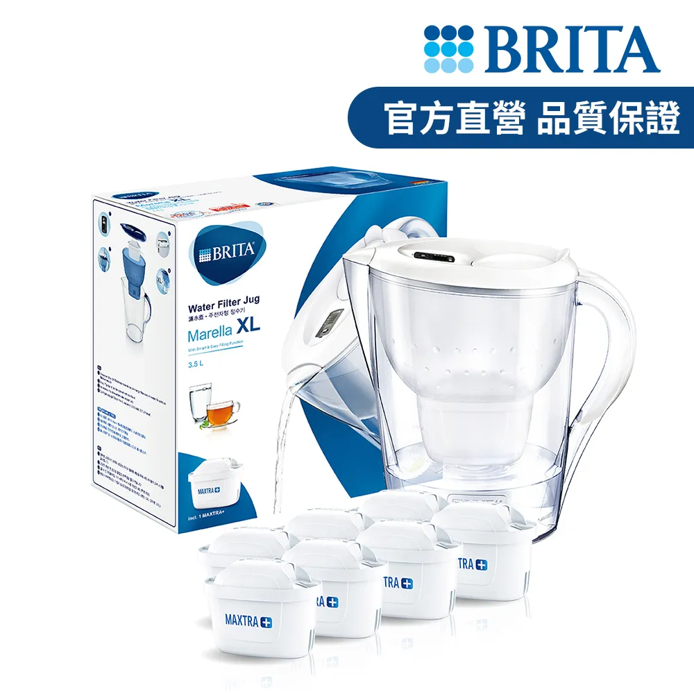 BRITA 馬利拉濾水壺-白(共7芯)全效型  【大潤發】 歷史價格詳細信息