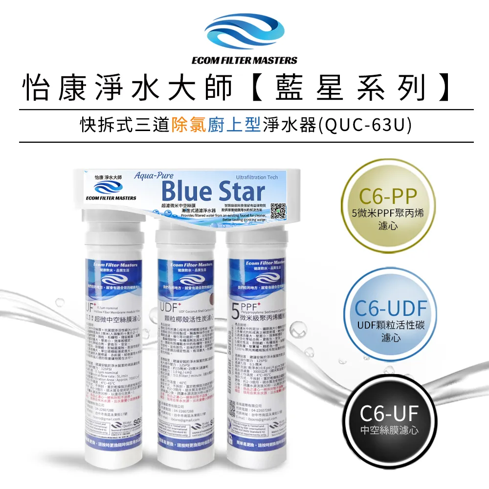 怡康 藍星系列快拆0.1微米日本中空絲膜濾心(複合式) 歷史價格詳細信息