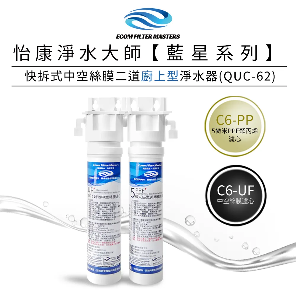 怡康 藍星系列快拆0.1微米日本中空絲膜濾心(複合式) 歷史價格詳細信息