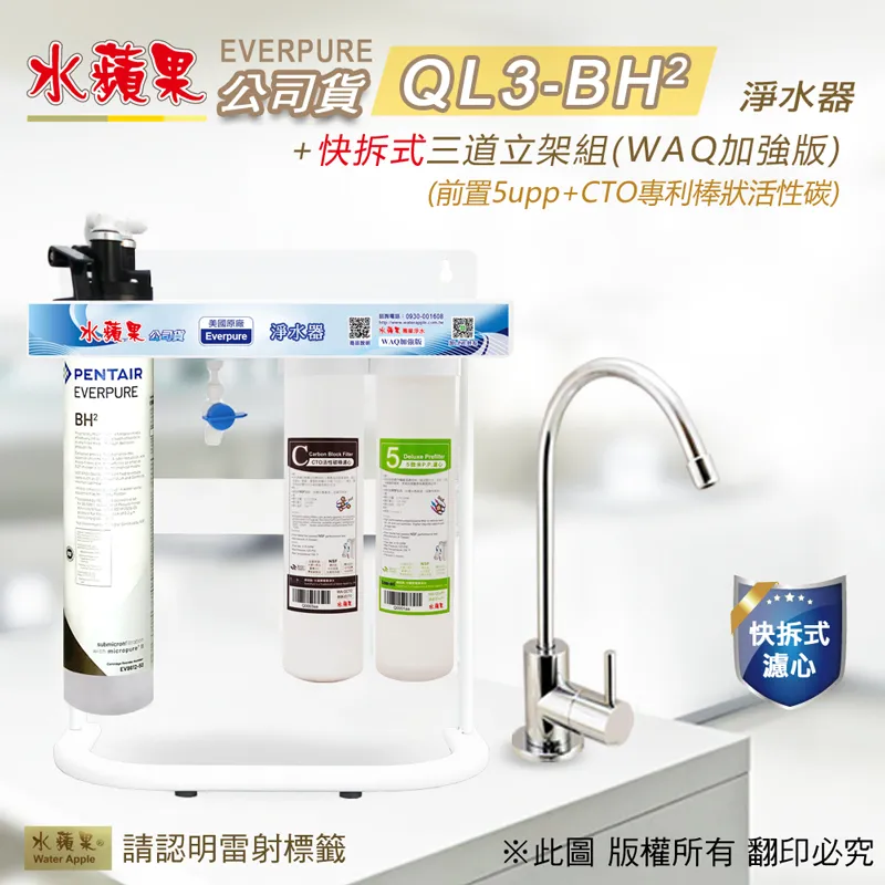【水蘋果公司貨】Everpure QL3-BH2 10英吋二道淨水器 歷史價格詳細信息