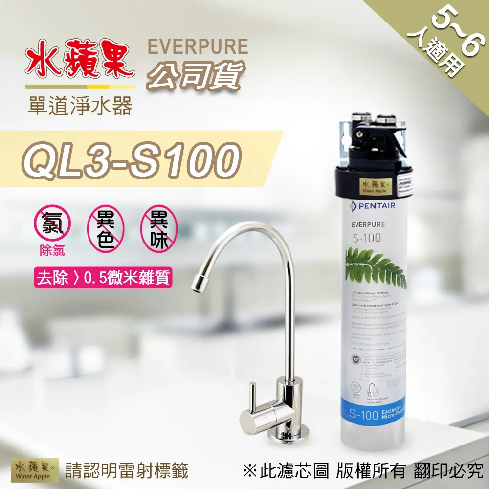 【水蘋果公司貨】Everpure QL3-S100 10英吋二道淨水器 歷史價格詳細信息