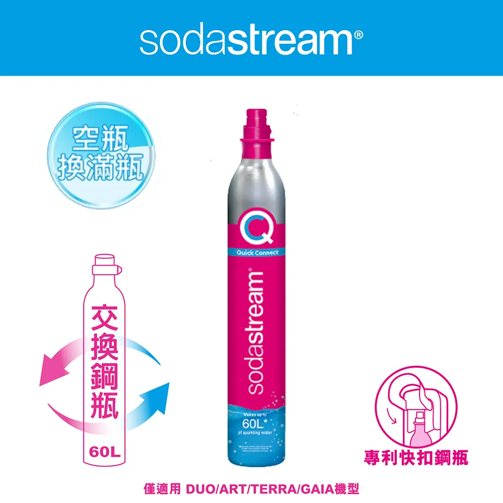 【Sodastream-交換鋼瓶】CO2交換快扣鋼瓶425g-2入組(您須有2支空鋼瓶  僅適用快扣機種) 歷史價格詳細信息