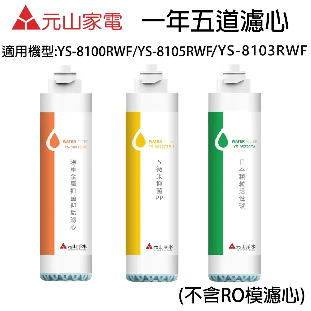 元山 YS-9803CT 一年份快拆濾心組 YS-8100RWF YS-8103RWF YS-8105RWF 專用濾心 歷史價格詳細信息
