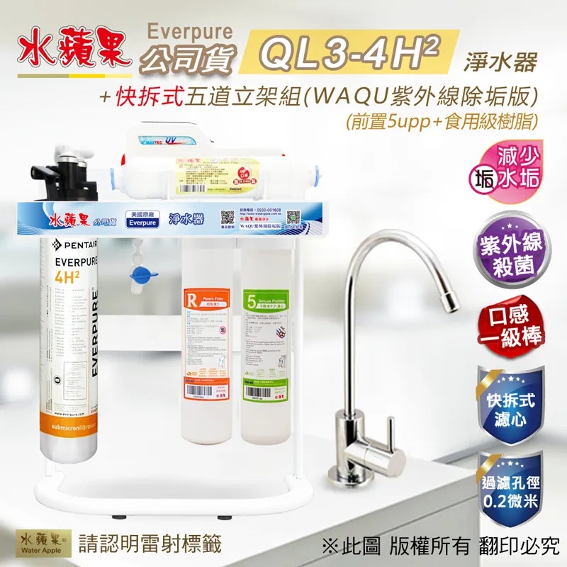 【水蘋果公司貨】Everpure QL3-4H2 10英吋二道淨水器 歷史價格詳細信息